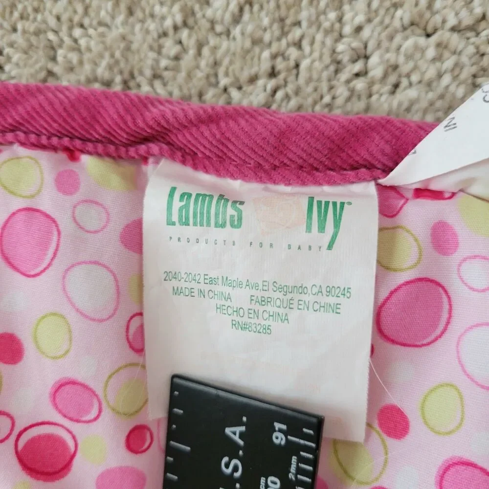 Y2K Lambs & Ivy Comforter Quilt Blanket Flower Butterfly Baby Patchwork Girls